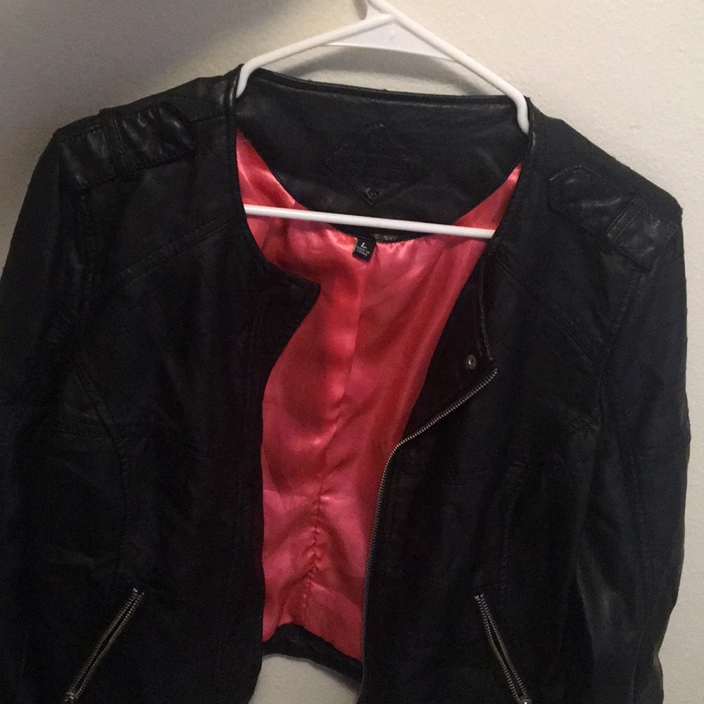 Black “leather” jacket